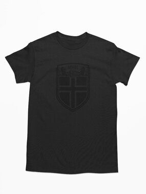 NEW Norway National Soccer Team Big Logo T-Shirt BLACKOUT